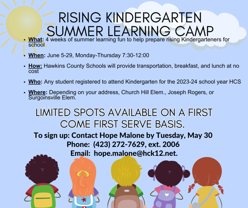 Summer Learning Camps! Bulls Gap School